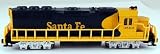 Bachmann GP40 - Santa Fe (Yellow And Blue) Locomotive - N Scale