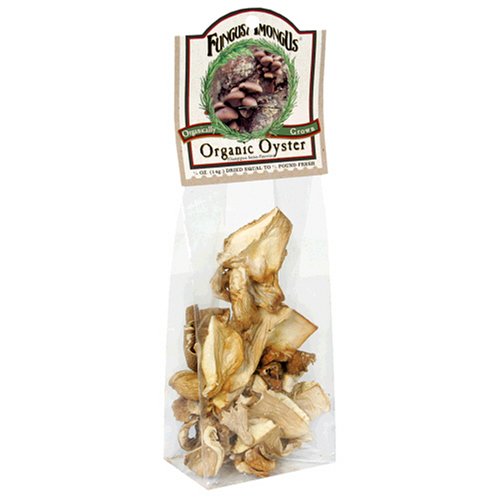 FungusAmongUs Dried Mushrooms, Organic Oyster, 0.5-Ounce Units (Pack of 4) by FungusAmongUs