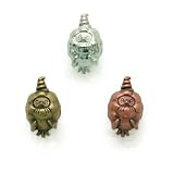 Burmy (Trash Cloak): Set of 3 ~0.75" Metallic Mini-Figures [Colors: Bronzy, Coppery, Silvery] - Pokemon Diamond & Pearl Metal Collection Series 6&7 (Japanese Imported)