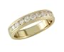 18k Yellow Gold 1/2ctw Round Brilliant Diamond  Band w/ Milgrain Edge (H, SI2)