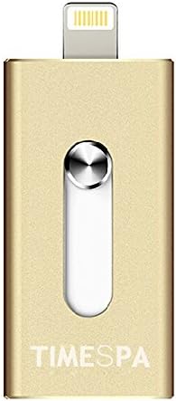 2in1 iPhone Memory Stick USB Flash Drive with Lighting Connecter for Iphone Ipad Mac (Gold64G)