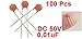uxcell 100 x 0.01uF 50V DIP Low Voltage Ceramic Disc Capacitors