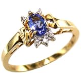 10K Yellow Gold Oval Tanzanite Ring
