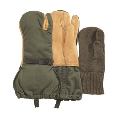 GI. Leather Trigger Finger Mittens