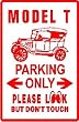 MODEL T PARKING antique car fun show sign