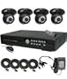 CIB R401W500G8401 4CH Network Security Surveillance DVR w/ Four CCD Indoor Dome Cameras KIT. Eagleeyes Software.