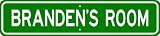 BRANDEN ROOM SIGN - Personalized Gift Boy or Girl, Aluminum