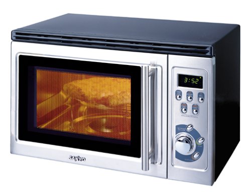 Sanyo EM-Z2100GS Microwave Oven with Built-In Grill, Black and Stainless Steel