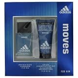 Adidas Moves by Coty - Gift Set -- 1 oz Eau De Toilette Spray + 2 oz Hair & Body Wash