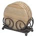 Black Matte Finish Upright Scroll Coaster Holder for Thirstystone Sandstone Coasters