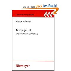 Textlinguistik. Eine einf�hrende Darstellung