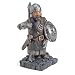 Medieval Dwarf Castle Guard Knight in Suit of Chain and Plate Mail Armor - With Sword, Shield, and Spear - Hand Painted Full Color Statue - Very Detailed