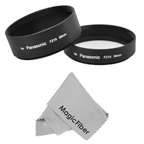 58mm Lens Adapter Tube For Panasonic Dmc-Fz18 Fz28 + MagicFiber Microfiber Lens Cleaning Cloth