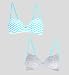 2 Pack Angel Cotton Rich Moulded Cup Non Wired Assorted Bras