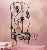 Metal Grapes Wine Rack & Glass Holder