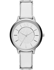 Armani Exchange Three-Hand Leather - White Womens watch #AX5300