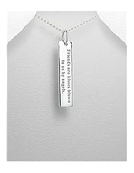Message Pendant Necklace In 92.5 Sterling Silver