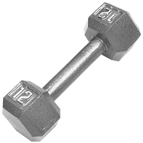 Cap Barbell 12 Lb Hexagon Solid Dumbbell Weight