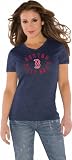 Boston Red Sox Women's Navy Tri Blend V-Neck T-Shirt - By Alyssa Milano