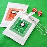 A Lucky Pair Vegas Themed Personalized Hot Cocoa + Optional Heart Whisk – Baby Shower Gifts & Wedding Favors Set of 24