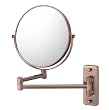 Wall Mount 5X to 1X Magnifying Mirror, Brushed Copper
