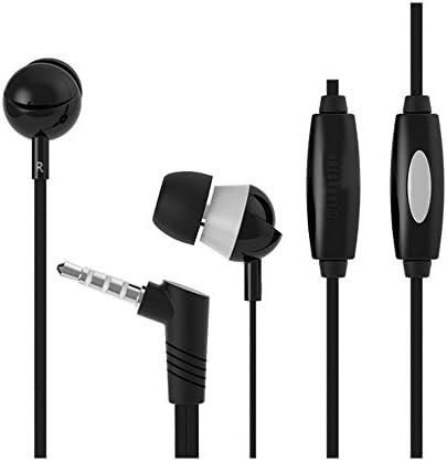 Langston® Genuine Universal In-Ear Tangle Free 3.5mm Plug Earphones Earbuds EarPods for Apple iPhone 6 6 Plus 5S 5C 5 4S 4 3 iPad Air mini2 mini 4 3 2 iPod Touch 5th iPod Nano 7th Samsung Galaxy S5 S4 mini S3 S3 mini Note 4 Edge Note 3 Note 2 LG G3 G2 HTC One M8 M7 Motorola Moto G X Nokia Lumia Blackberry Sony Xiaomi and Most of the Android Smartphones and Tablets and more - (Black)