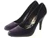Vintage Look Pumps High Heels Kroko Look Lila (P91n)