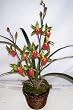 22" Cymbidium Orchid (red/green)