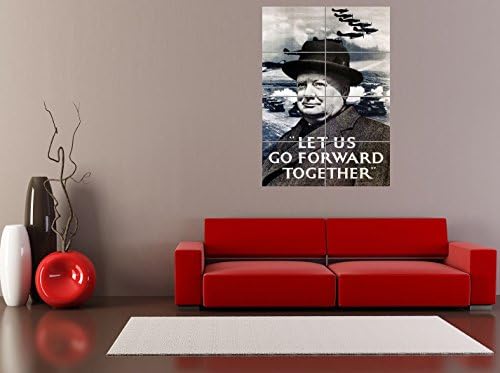 PANEL ART PRINT PROPAGANDA WAR CHURCHILL WINSTON MILITARY VICTORY UK BRITAIN WW2 REPRODUCTION POSTER OZ3974