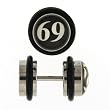 Stainless Steel Fake Plug with 69 Logo - 16g Wire - 0g Fake Plug - Sold as a Pair Stainless Steel Fake Plug with 69 Logo - 16g Wire - 0g Fake Plug - Sold as a Pair