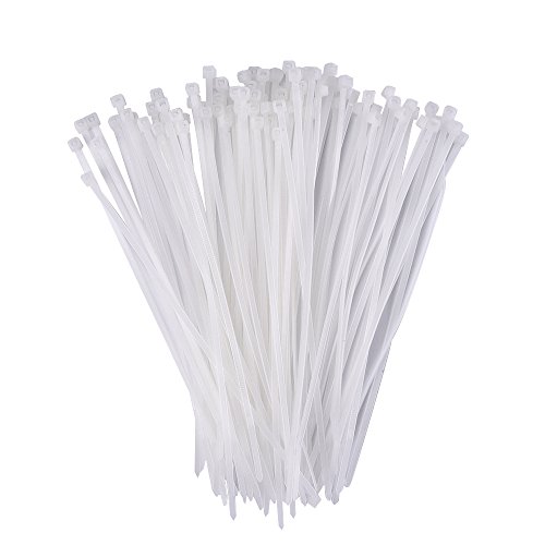 eBoot 100 Pack 10 Inch Self-locking Zip Ties Nylon Cable Ties, White