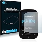 6x Screen Protector - SanDisk Sansa Clip Sport - Crystal-Clear Bubble-Free