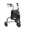 Rollator Walker 3 Wheel Lite Supreme Red Mobility Aid FREE SHIP