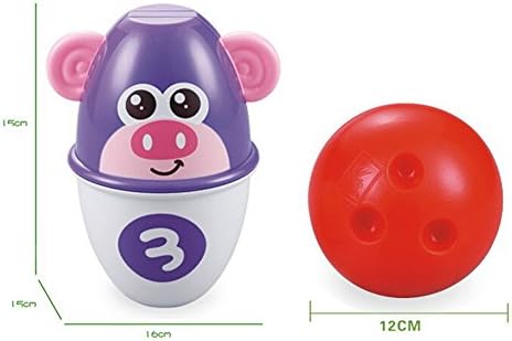 Ziyier G&E: Rainbow Colored Bowling Set Toy for Toddlers