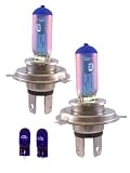 EVO Formance 93353 Spectras Xenon 75/65W=100/90W Blue H4 Halogen Bulb - Pack of 2