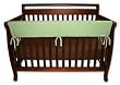 Trend-Lab Crib Wrap Rail Guard Set for Long Rail, Sage Fleece