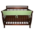 Trend-Lab Crib Wrap Rail Guard Set for Long Rail, Sage Fleece