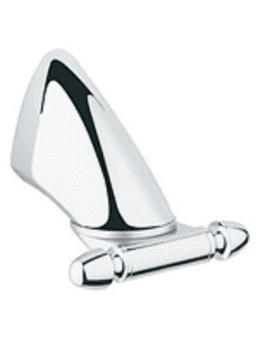 GROHE Chiara Robe Hook, Satin Nickel with Polished Brass Accent #40332AR0
