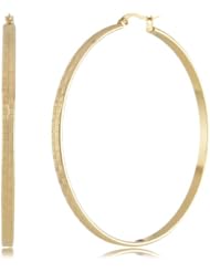 Stainless Steel 18Kt Gold Plated Hoops with Fancy Design Earrings