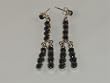 Black Onyx Sterling Silver Post Chandelier Earrings - ER-0105