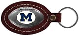 NCAA Michigan Wolverines Leather Football Key Tag