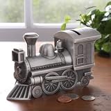 Personalized Pewter Train Bank - Free Engraving