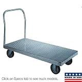 Aluminum Platform Cart 36 Wx72L Tread Deck 1Handle No Wheels