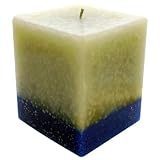 41M4%2BkJdhdL. SL160  Dual color Square Pillar Candle   Blue/Ivory   5X6   C506