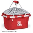 Arizona Wildcats Lightweight Insulated Metro Picnic Basket - Red w/Embroidery