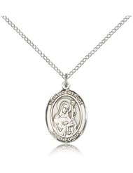 St. Gertrude of Nivelles Medal, Sterling Silver, Medium, Dime Size
