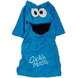 Silver Buffalo Sesame Street ST0122 Cookie Monster Fleece Kid Throw Blanket with Sleeves, 54-Inch by 42-Inch