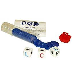 Left Right Center LCR Dice Game - Choice of 4 Colors (fls)