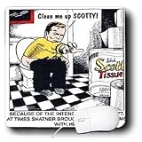 Londons Times Star Wars and Star Trek Cartoons - Kirk On Toilet Clean Me Up Scottie - Mouse Pads