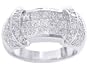 2.21ct. 14k. White Gold Invisible Pave Diamond Anniversary Ring